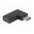 POWERTECH Adapter USB 3.1 Type-C male σε female, 90° left-right, μαύρο  (DATM) 57229